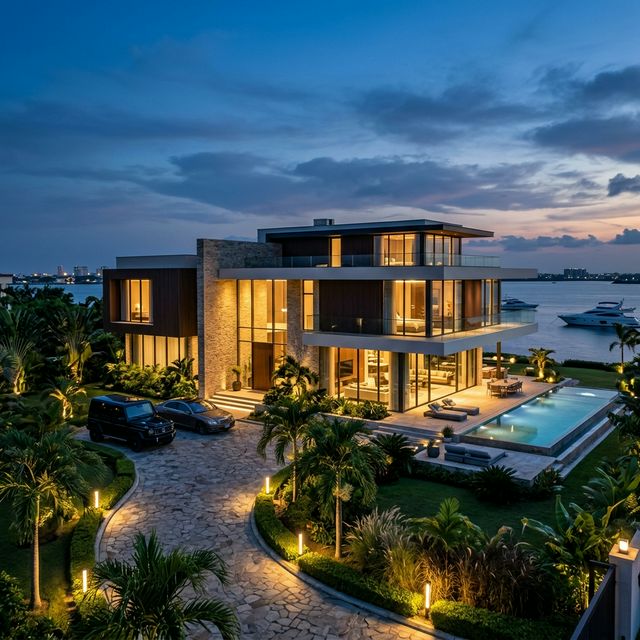 Luxury modern Nigerian home exterior